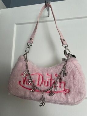 🔥🔥Von Dutch pink fur purse